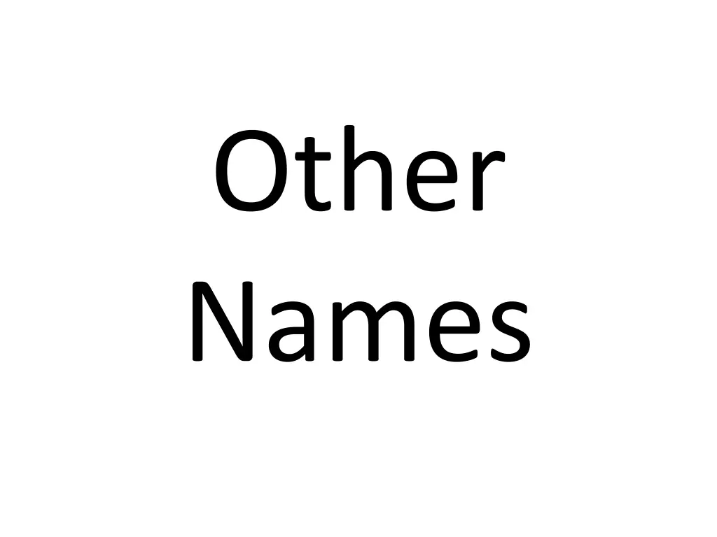 other names