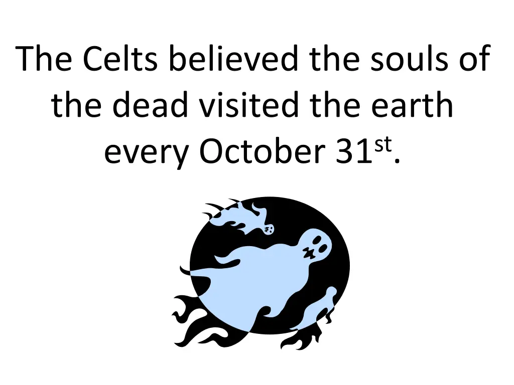 the celts believed the souls of the dead visited