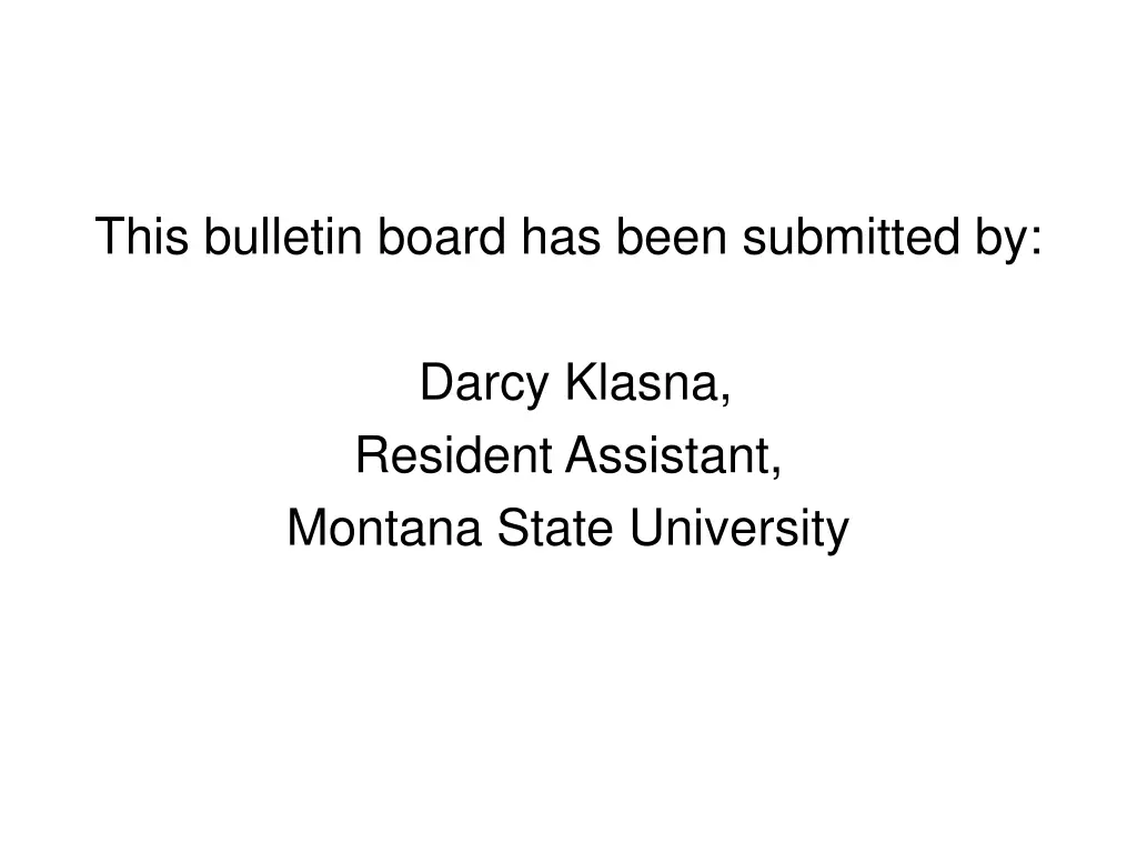 this bulletin board has been submitted by