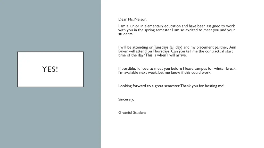 dear ms nelson i am a junior in elementary