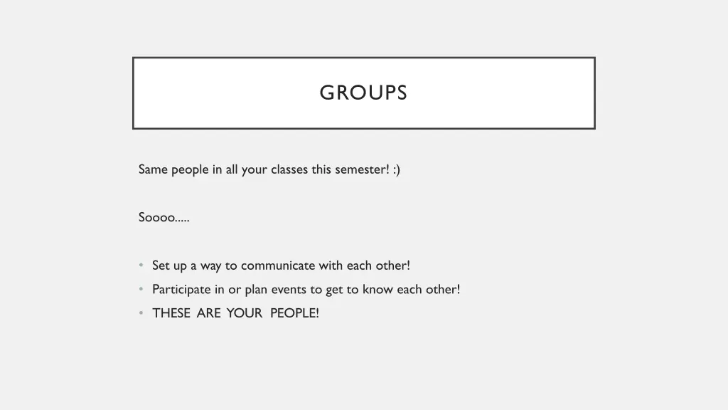 groups