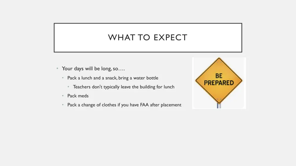 what to expect