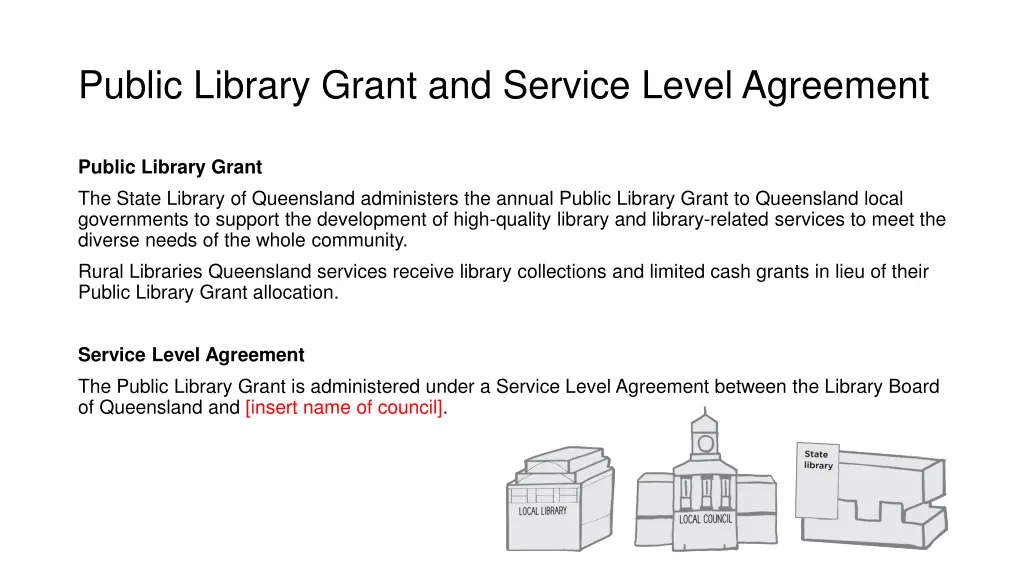 public library grant and service level agreement