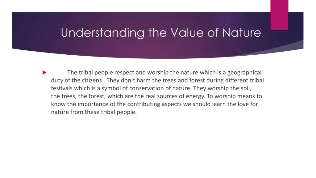 understanding the value of nature