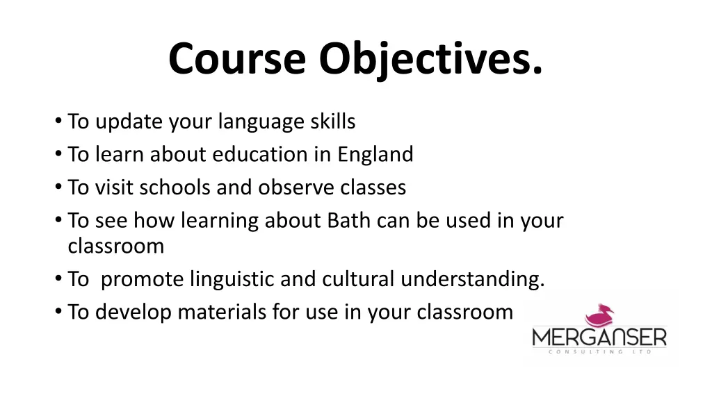 course objectives