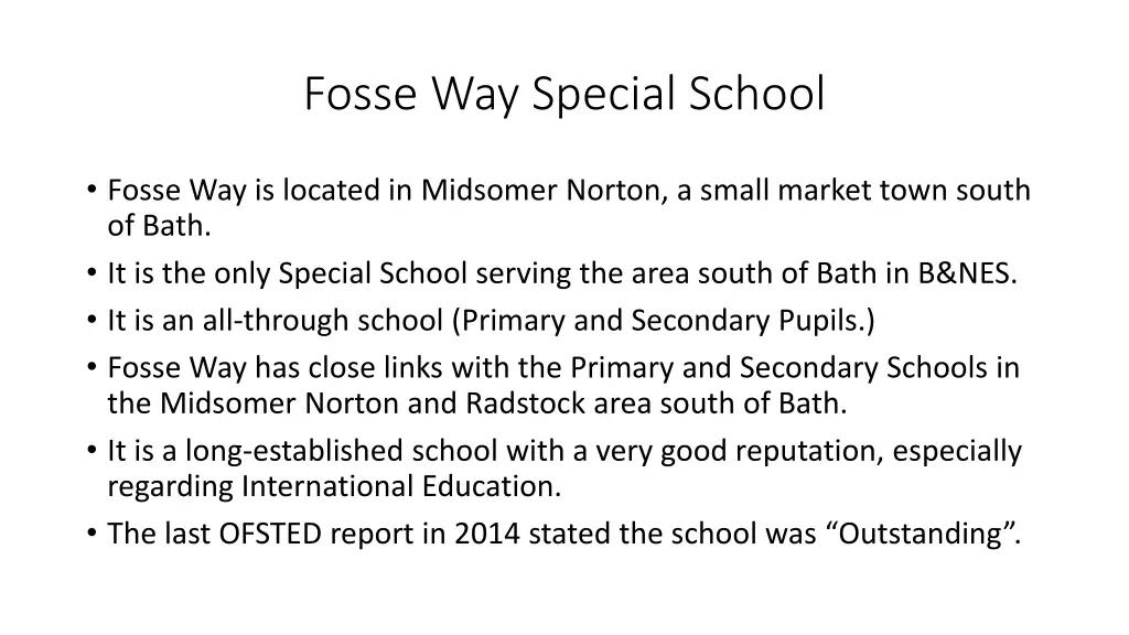 fosse way special school
