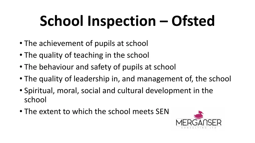 school inspection ofsted