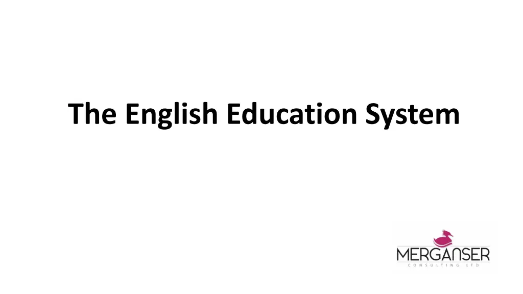 the english education system