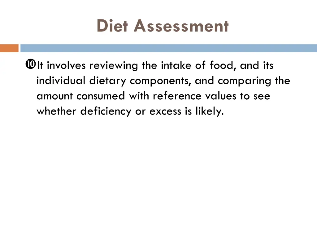 diet assessment