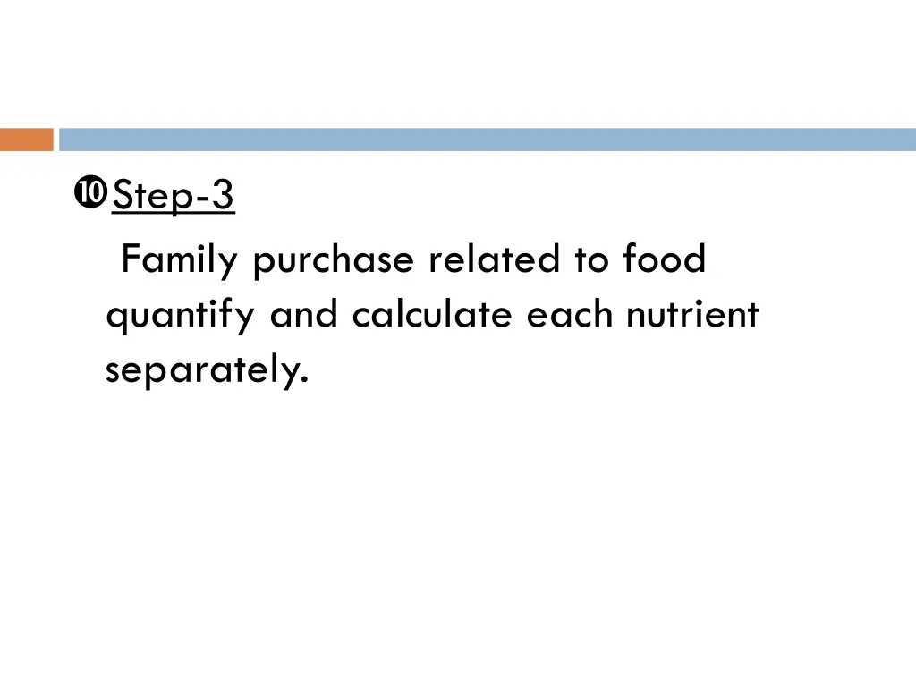 step 3 family purchase related to food quantify