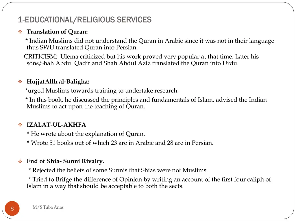 1 1 educational religious services educational