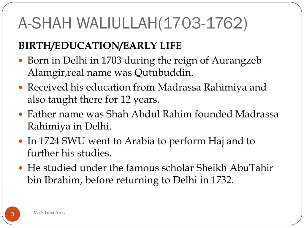 a shah waliullah 1703 1762
