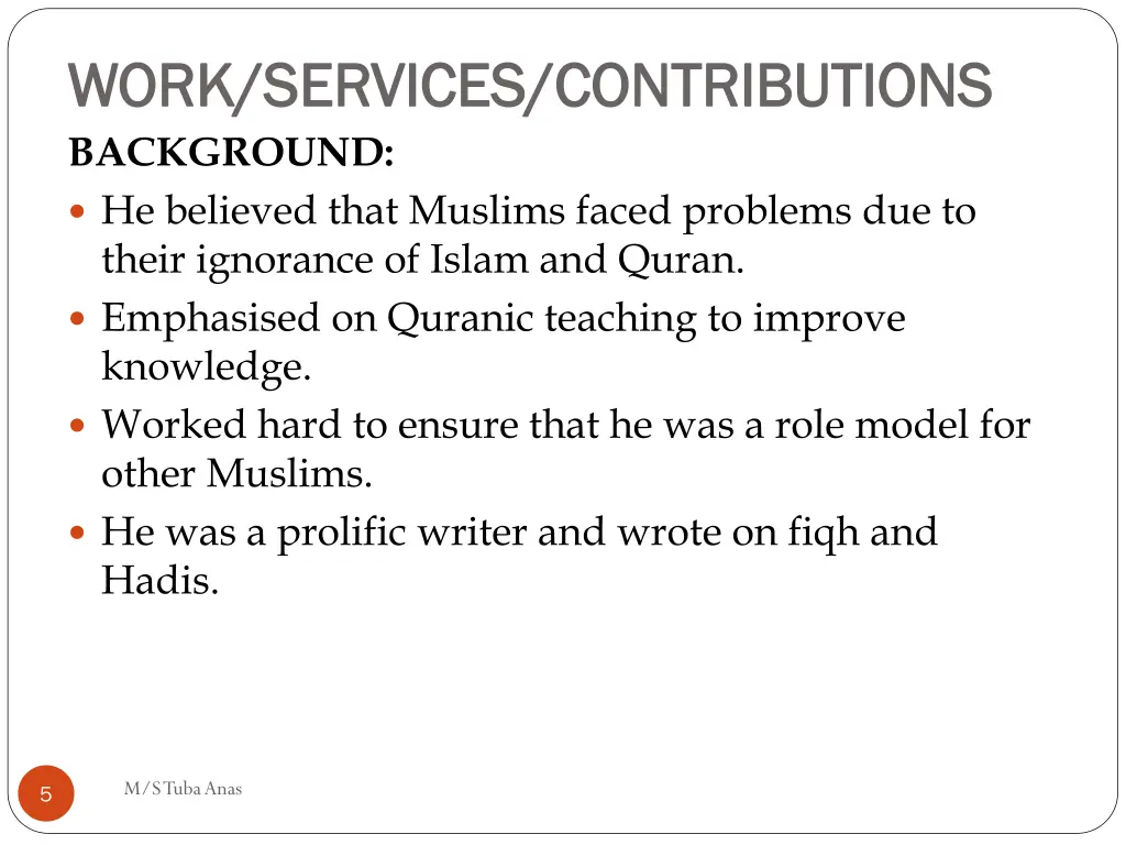 work services contributions work services