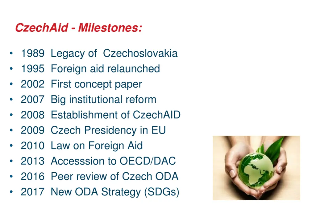 czechaid milestones