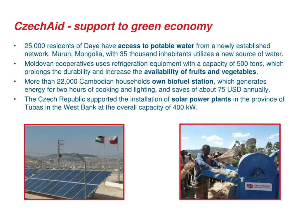 czechaid support to green economy