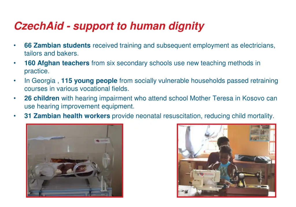 czechaid support to human dignity