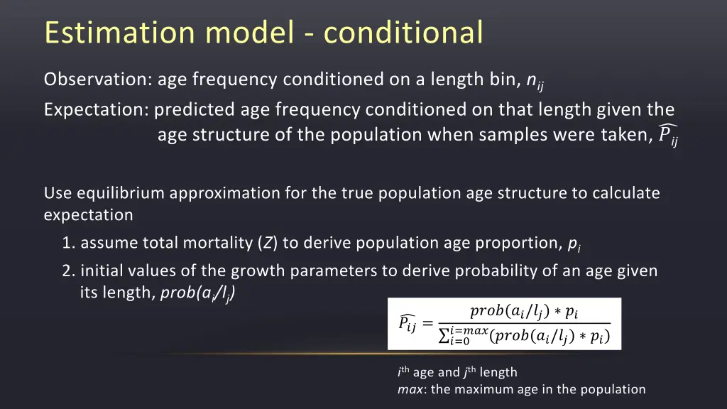estimation model conditional 1