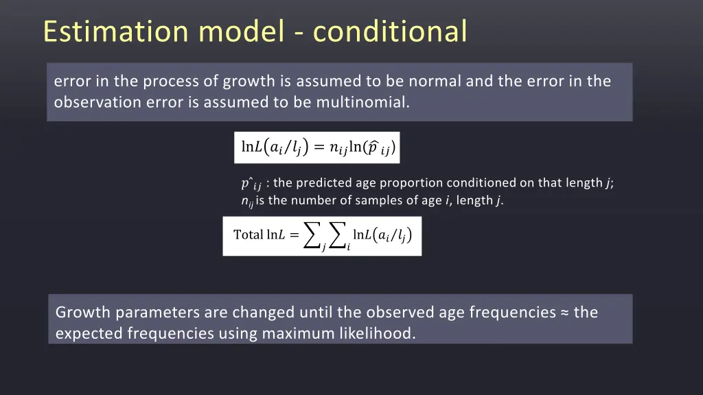 estimation model conditional 2