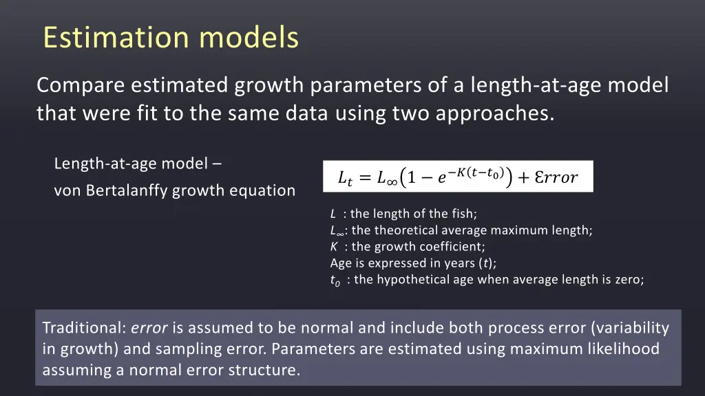 estimation models