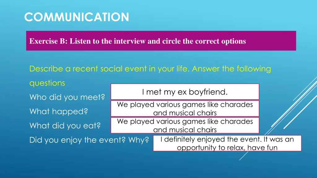 communication