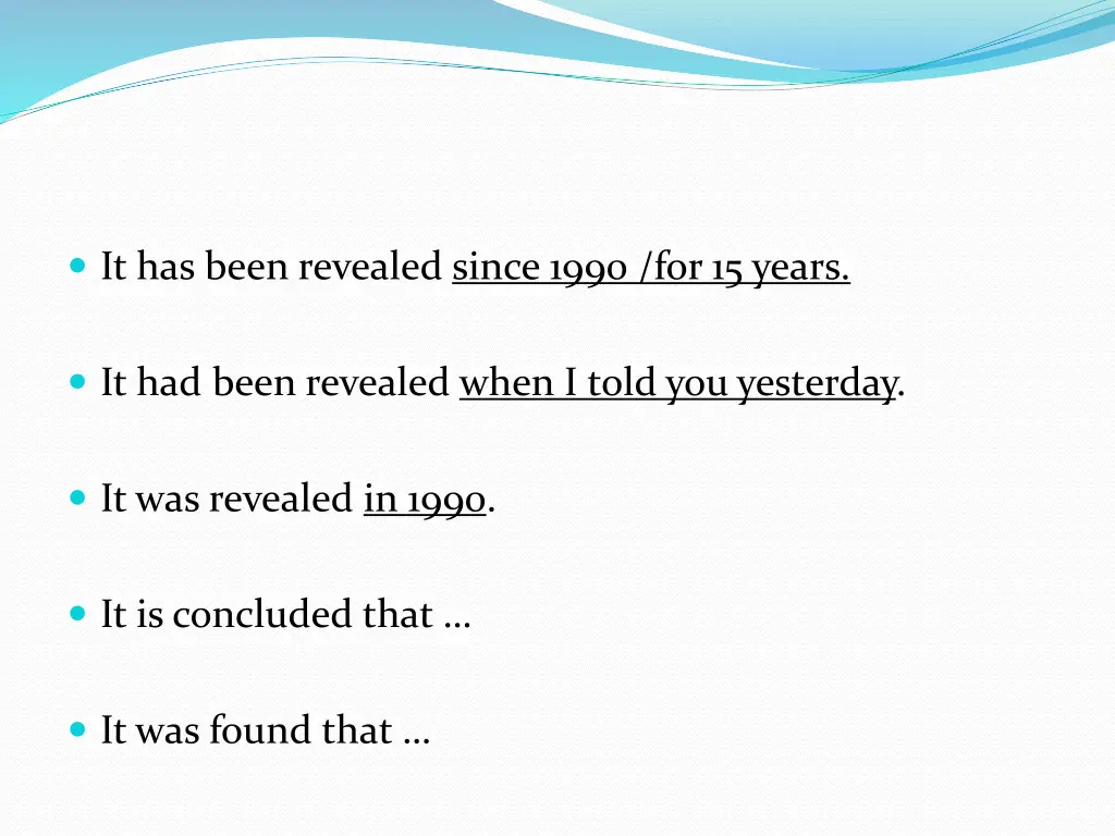 it has been revealed since 1990 for 15 years