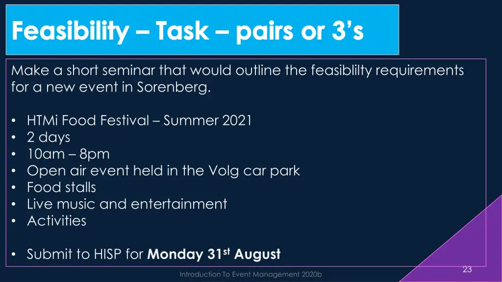 feasibility task pairs or 3 s