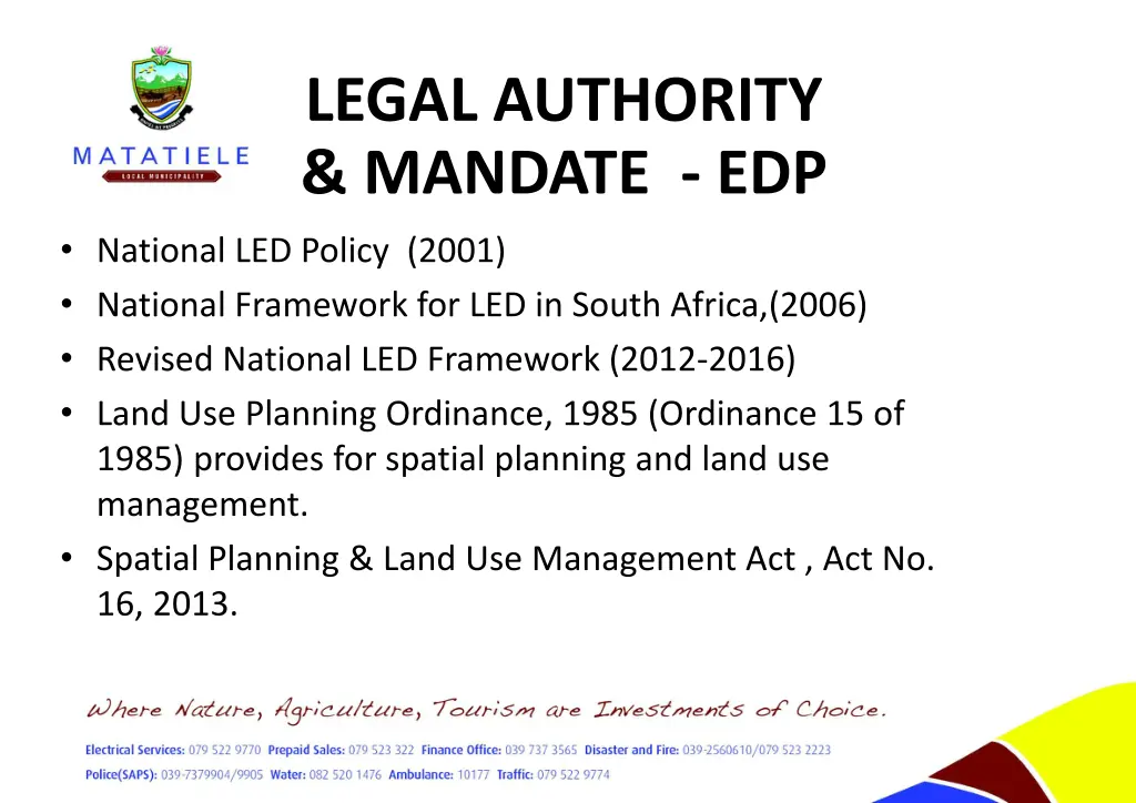 legal authority mandate edp