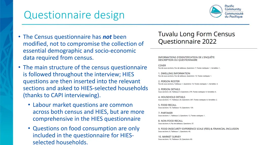 questionnaire design