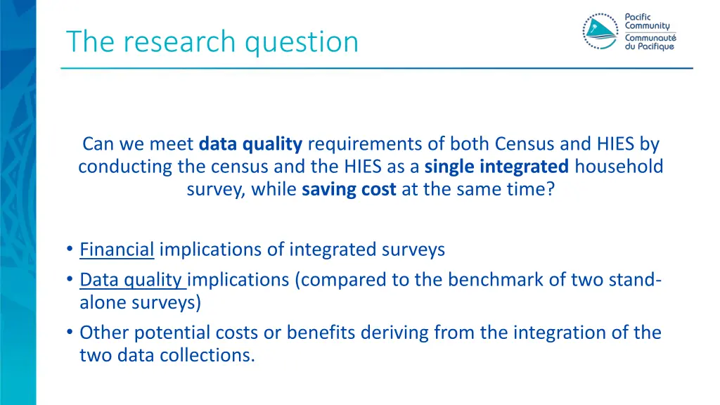 the research question