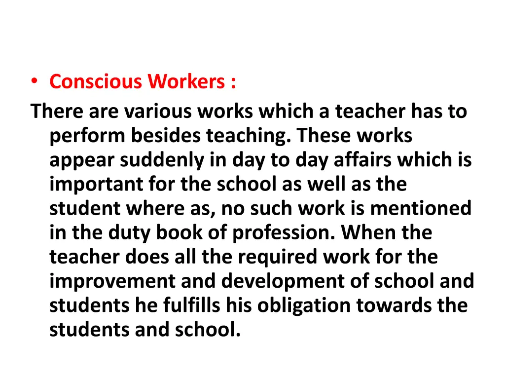 conscious workers there are various works which