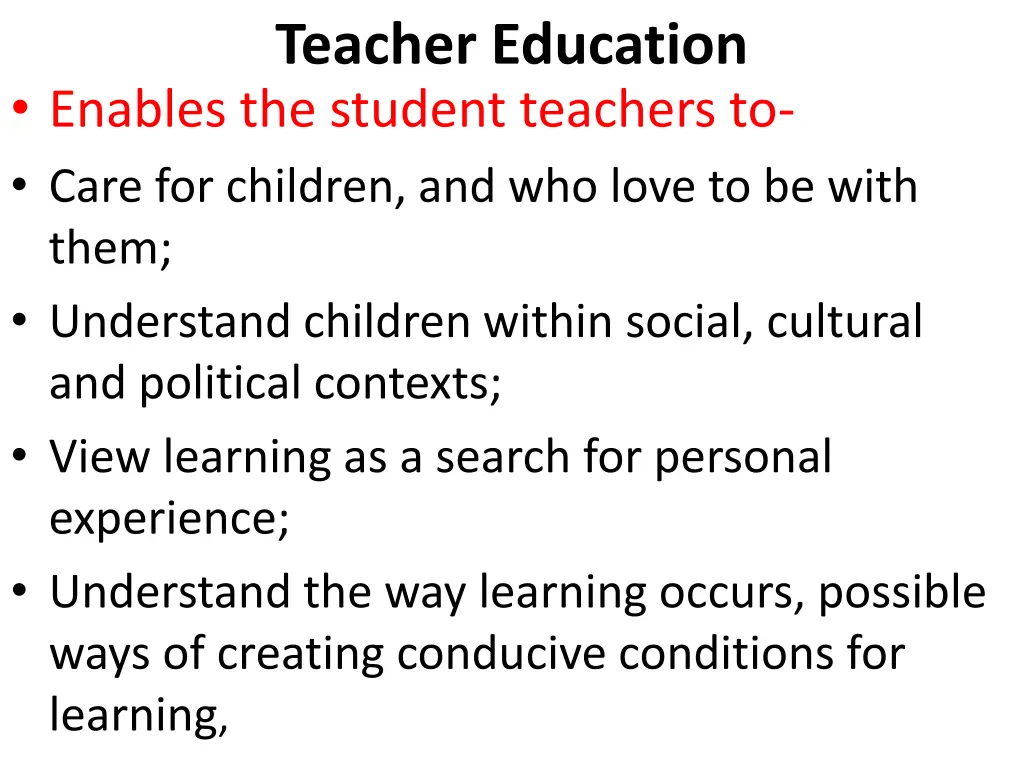 teacher education