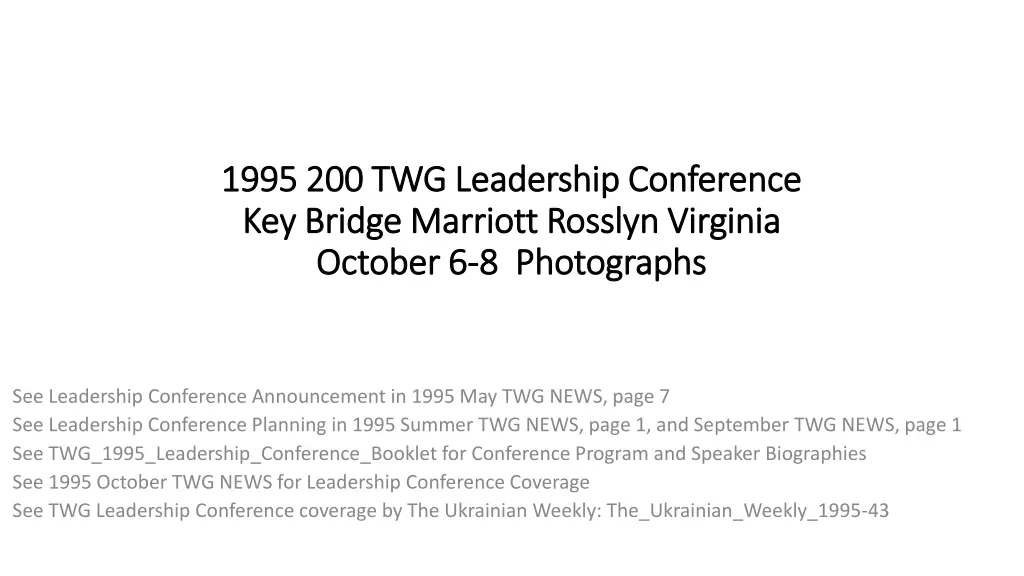 1995 200 twg leadership conference 1995