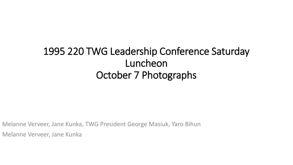 1995 220 twg leadership conference saturday 1995