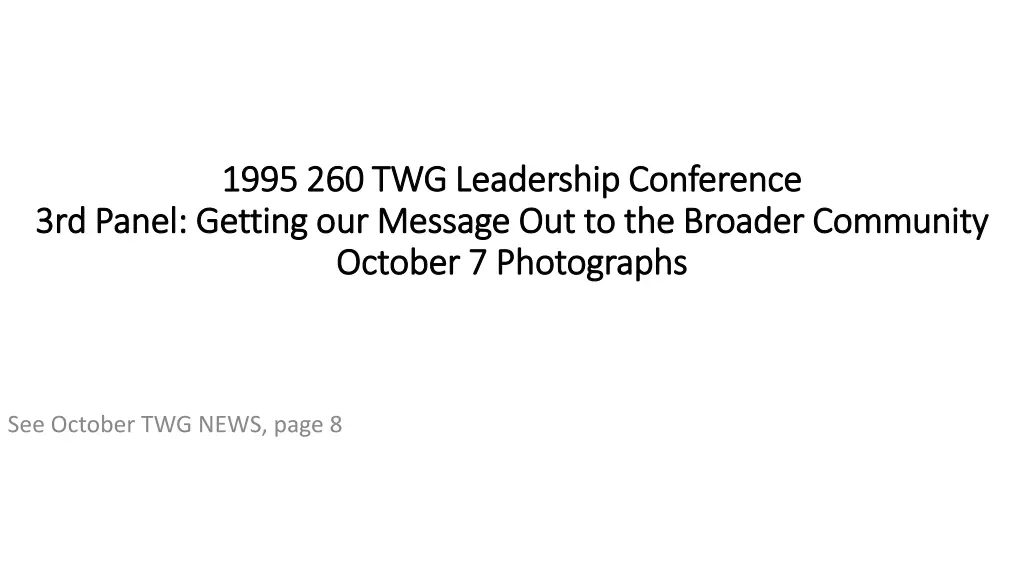 1995 260 twg leadership conference 1995