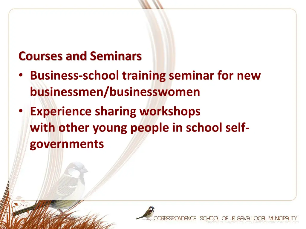 courses and seminars business school training