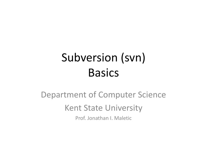 subversion svn basics