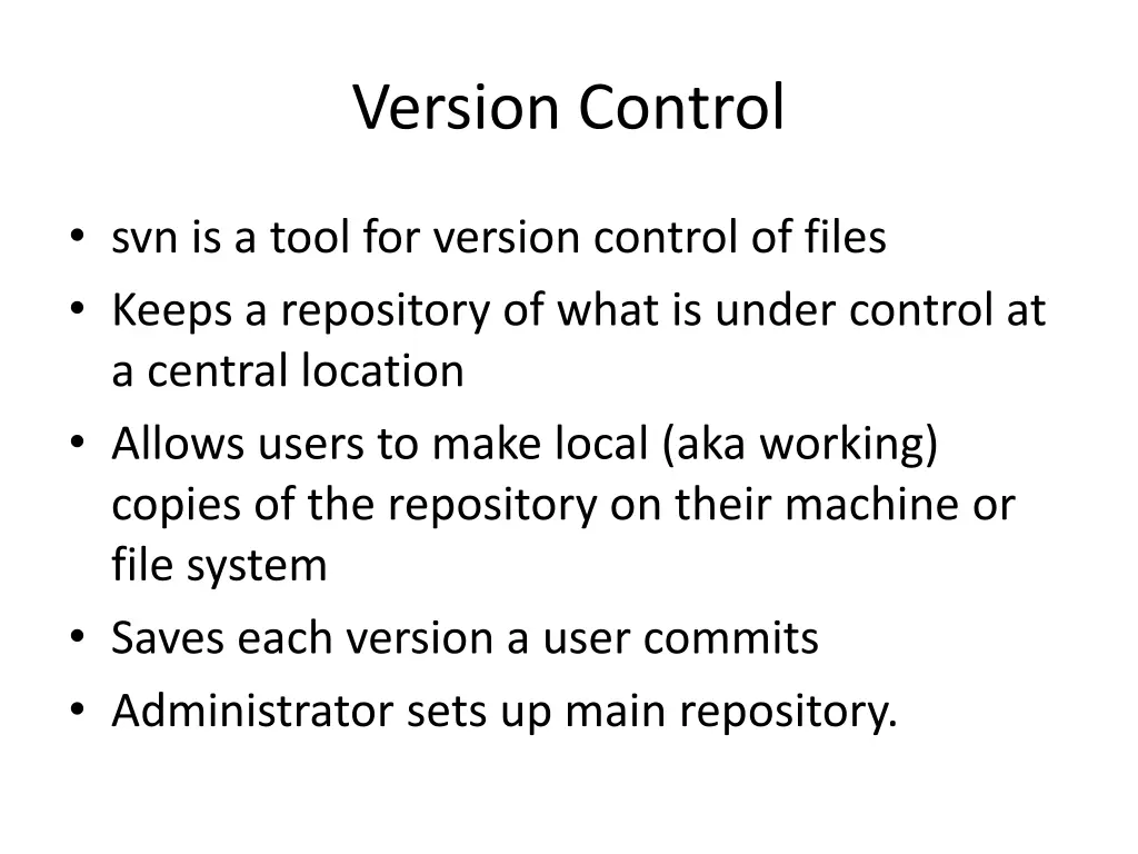 version control