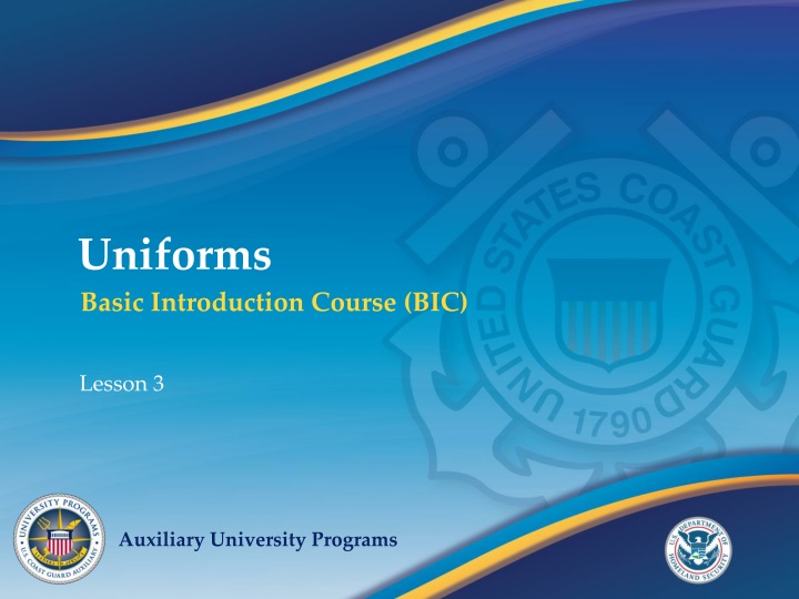uniforms basic introduction course bic