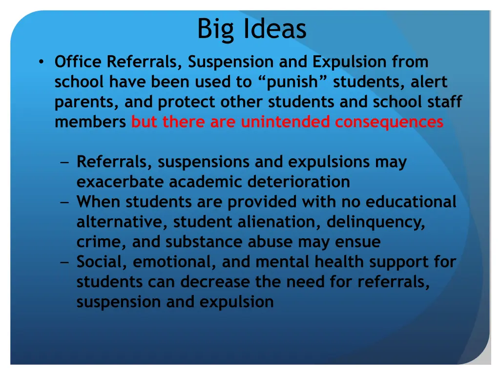 big ideas