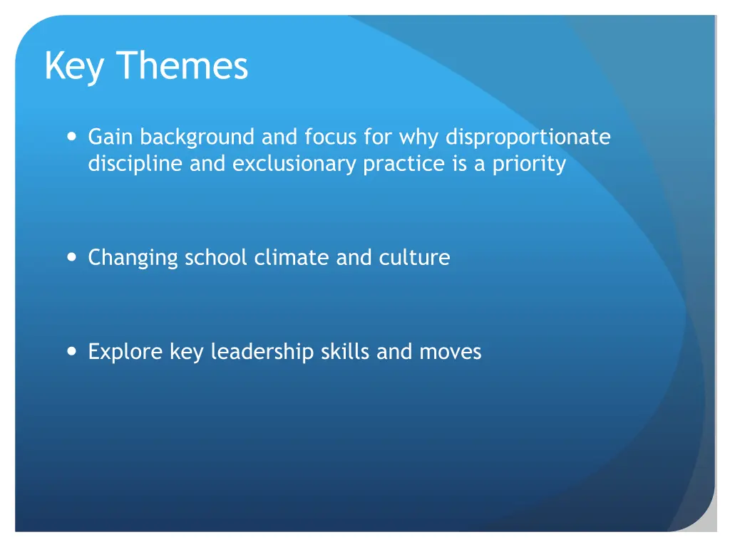 key themes