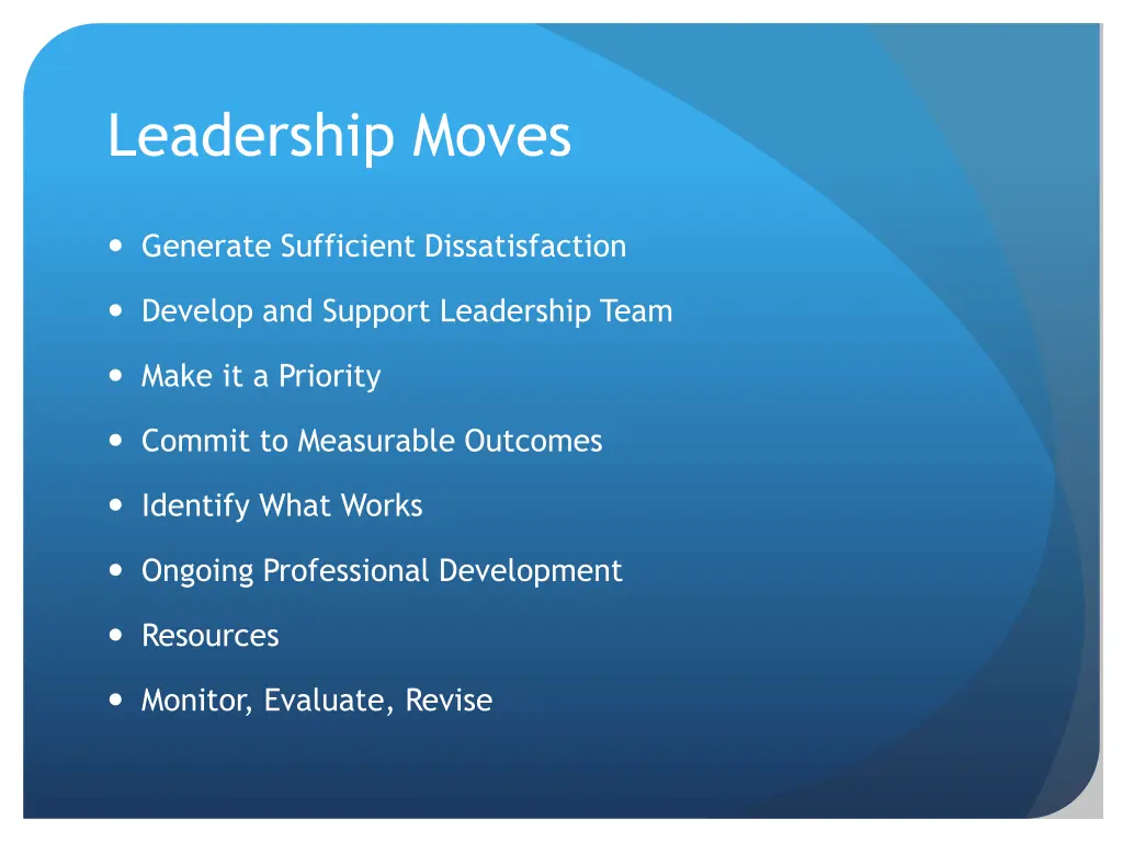 leadership moves