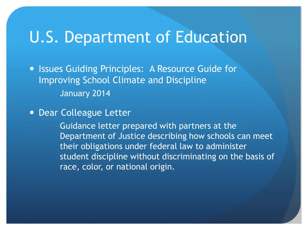 u s department of education