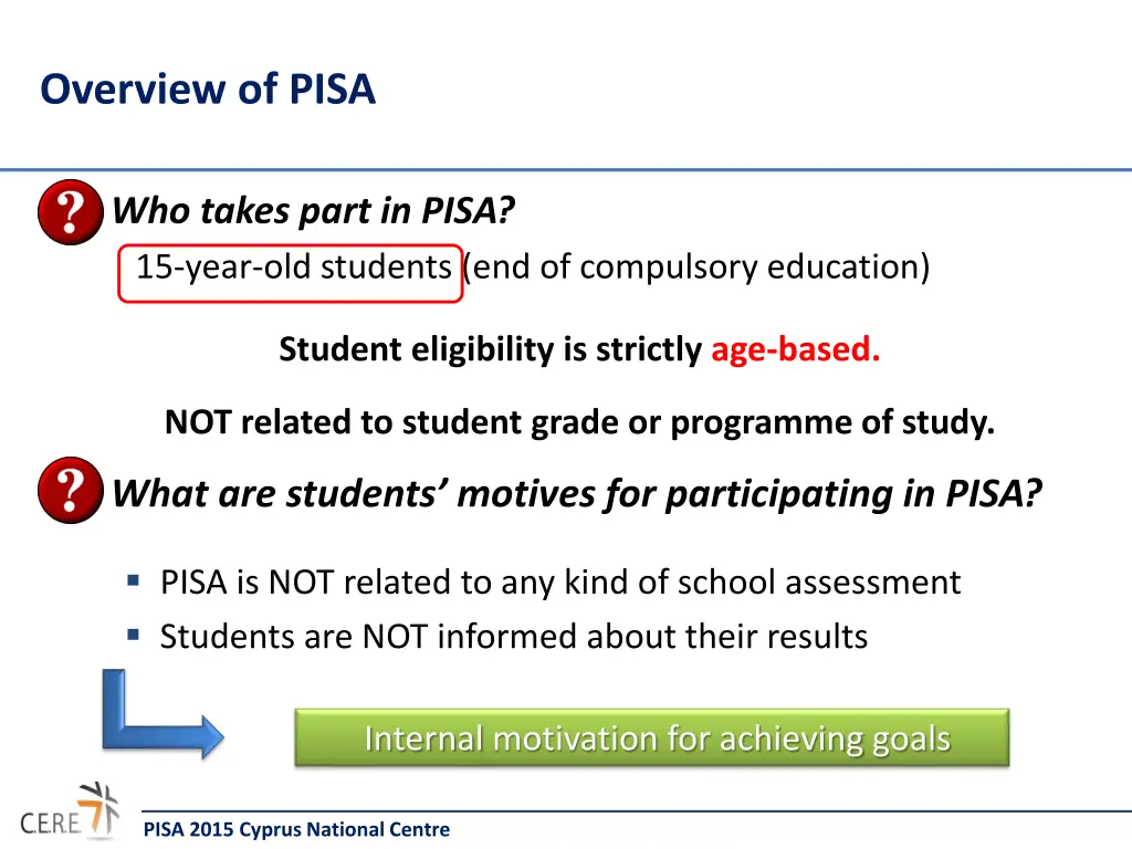 overview of pisa 3