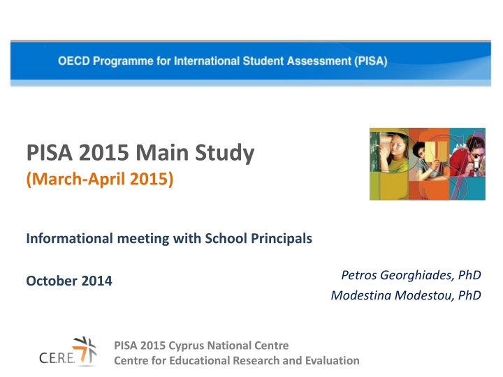 pisa 2015 main study march april 2015