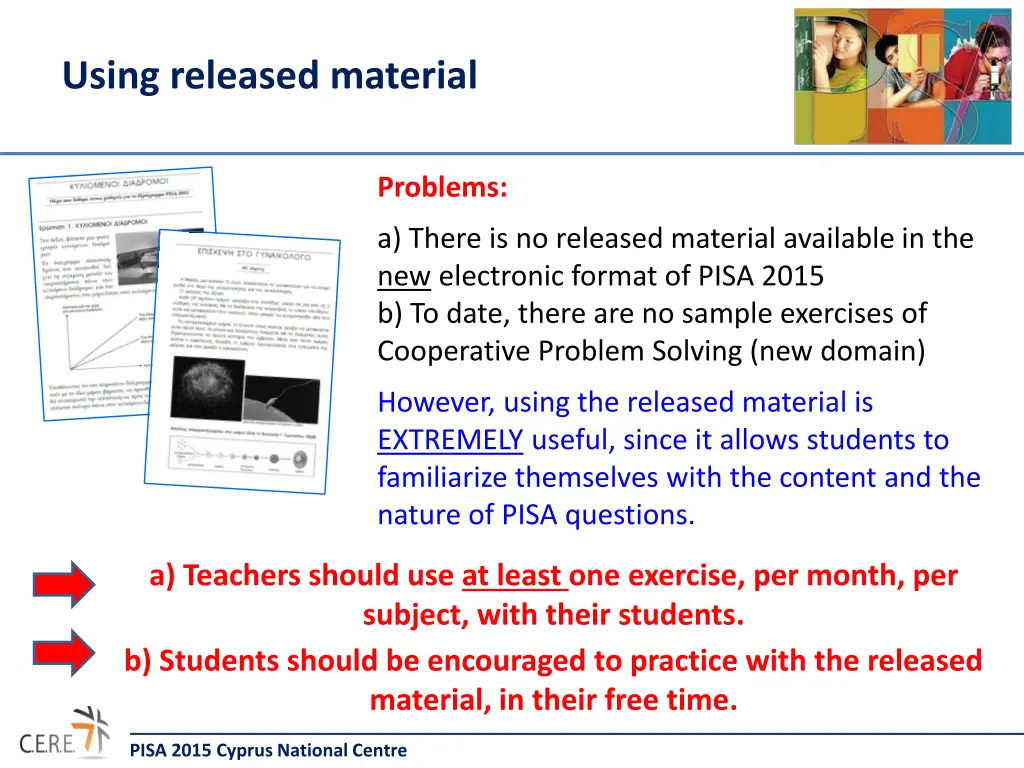 using released material