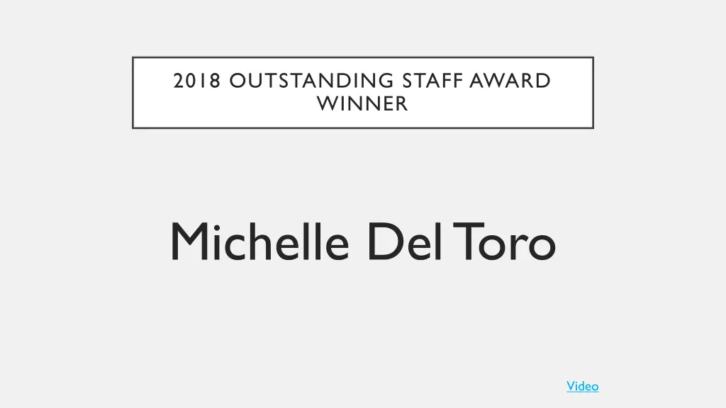 2018 outstanding staff award winner