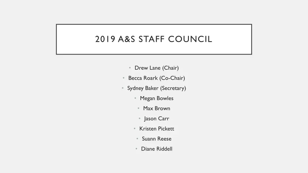 2019 a s staff council