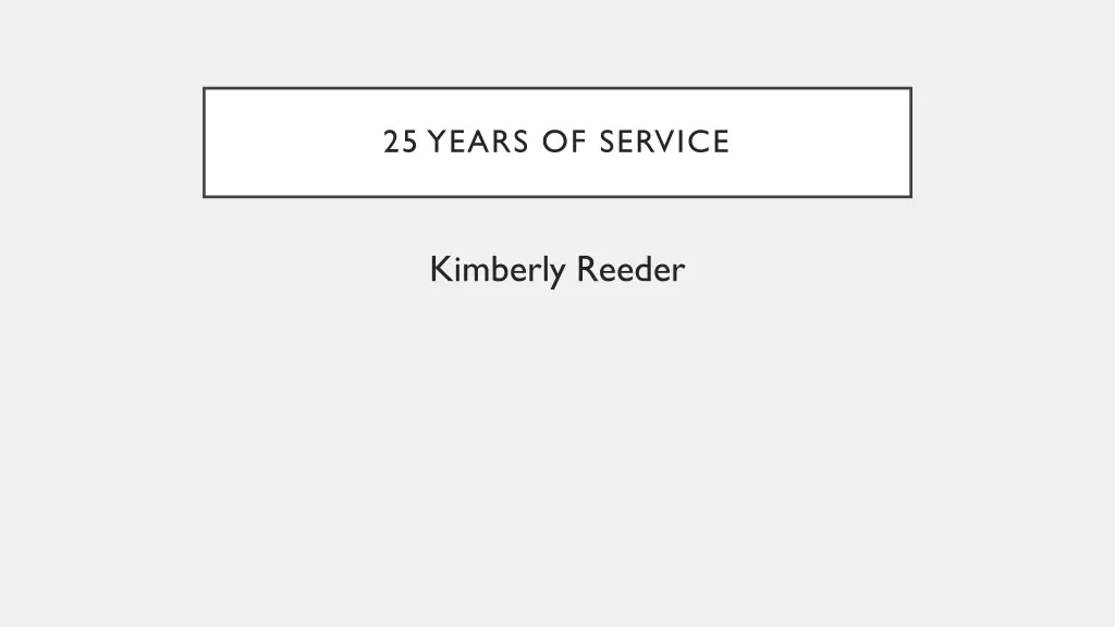 25 years of service