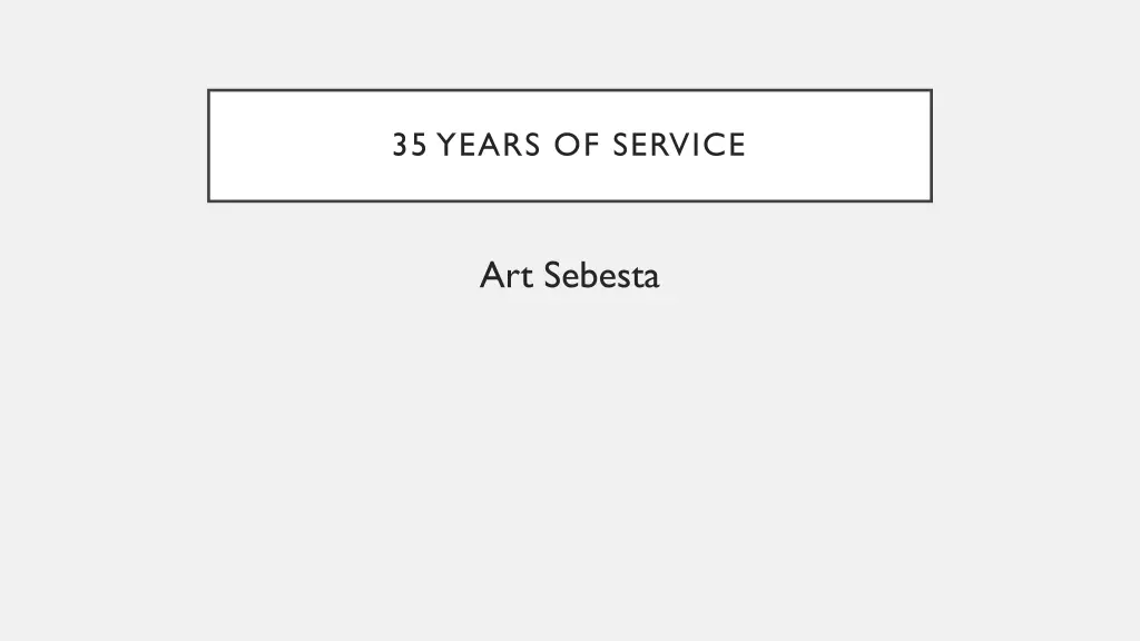 35 years of service