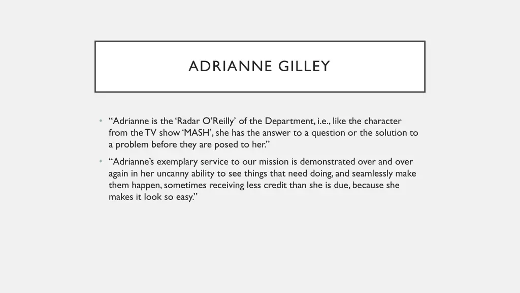 adrianne gilley